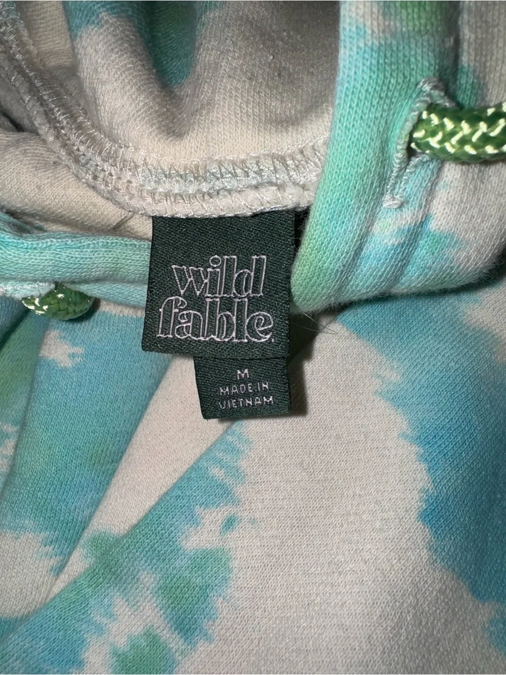 wild fable teal and light blue tie-dye hoodie - Picture 4 of 4